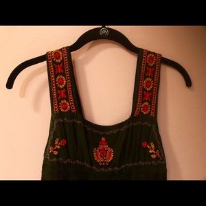Rare FP Tribal Dress with Vibrant Red Designs